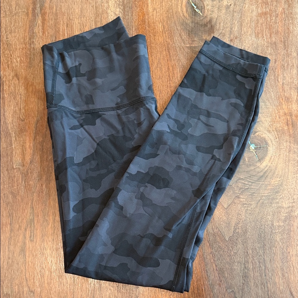 lululemon Kids Dark Grey Camo Leggings, 25"